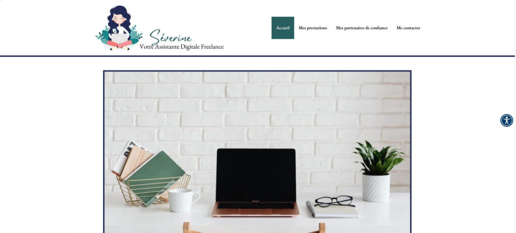 Page d'accueil du site : Séverine, assistante digitale.