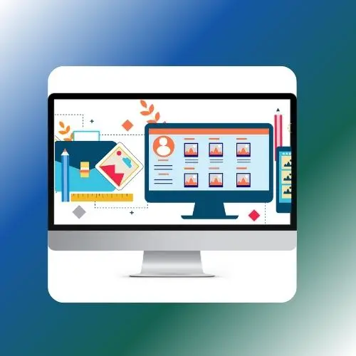 Un ordinateur qui affiche la refonte d'un site internet