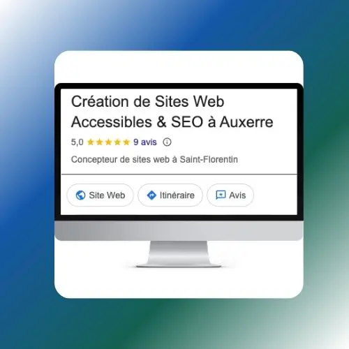 Un ordinateur avec une fiche google my business