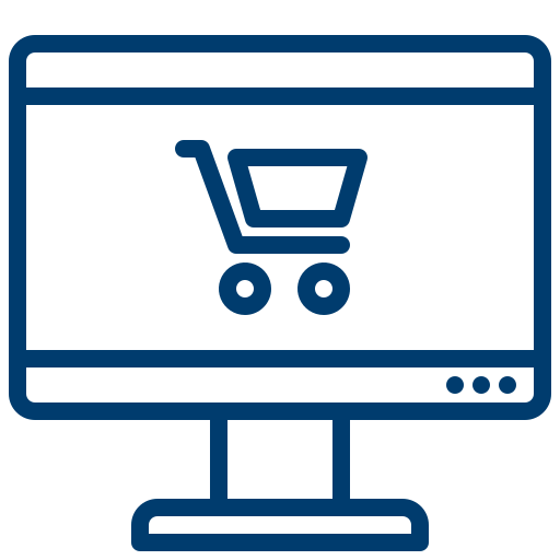 un ordinateur avec un panier